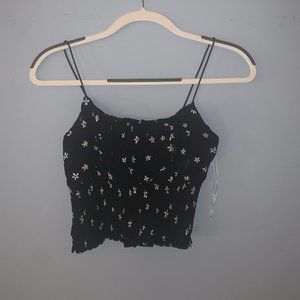 Pacsun LA Hearts Black Floral Tank Top